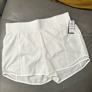 White Women's Athletic Shorts - XL
